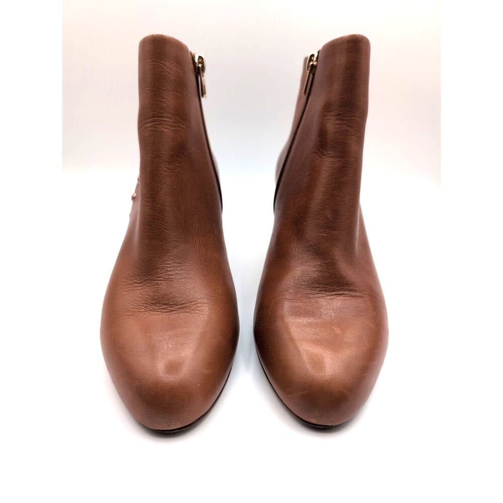 Coach | Hickory Saddle Soft Shine Calf Leather Ankle Boots | Size 8B